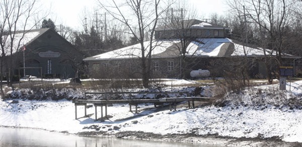 Image - Pittsford Indoor Rowing Center canal view in winter.
